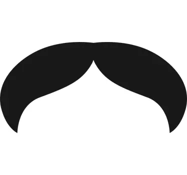 Moustache silhouette mirror sticker - TenStickers