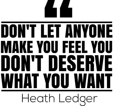 Heath Ledger quote decal - TenStickers