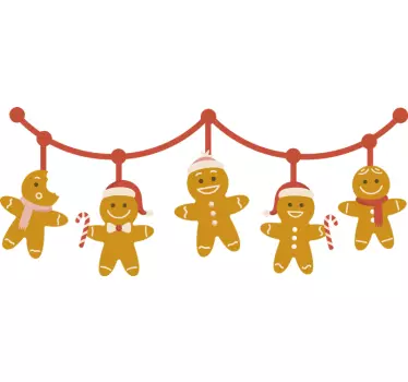 Christmas cookies wall border decal - TenStickers