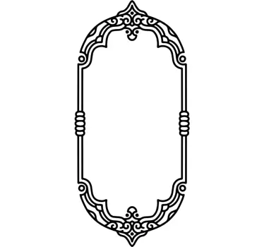 Vintage mirror frame wall sticker - TenStickers