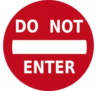Do Not Enter Sticker - TenStickers
