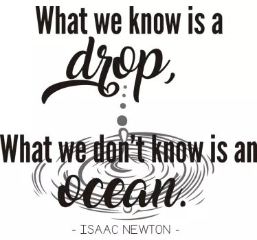 Isaac newton quote decal - TenStickers