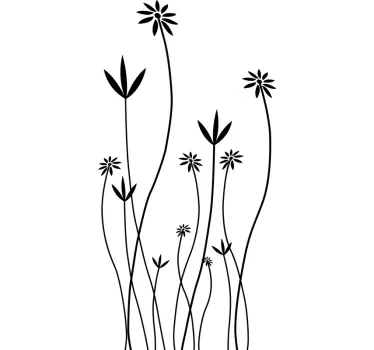 Enlarged Decorative Plants Sticker - TenStickers