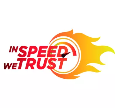 In speed we trust car Decal - TenStickers
