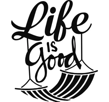 Life is good car text sticker - TenStickers