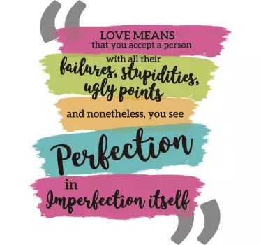 Slavoj zizek quote of perfection motivational wall sticker - TenStickers