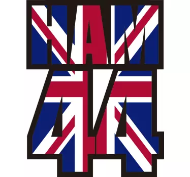 Lewis Hamilton 44 outline car sticker - TenStickers