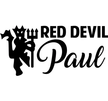 Personalised Man united football sticker for wall - TenStickers