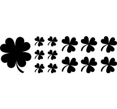 Wall sticker clover leaf designs - TenStickers