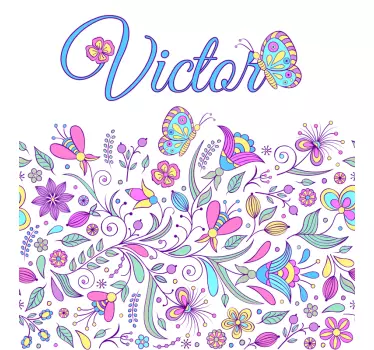 Infant butterflies window decal - TenStickers