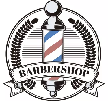 Barbershop Logo Design service sticker - TenStickers