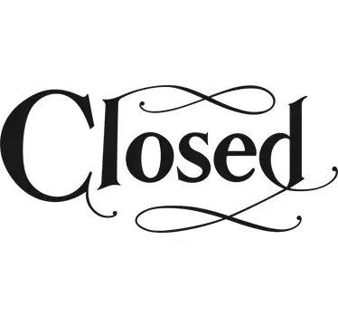Closed text door sticker - TenStickers