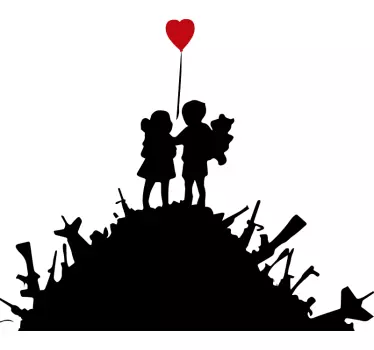 Banksy children wall art sticker - TenStickers