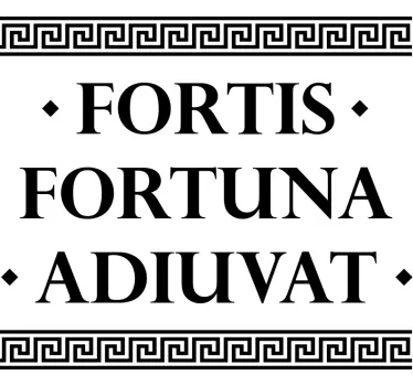 Fortune favours the brave motivational wall sticker - TenStickers