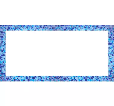 Mosaic frame bathroom mirror sticker - TenStickers