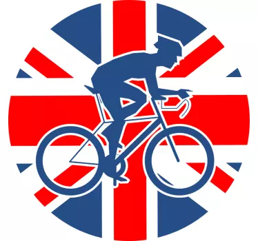 British cyclist wall sticker - TenStickers