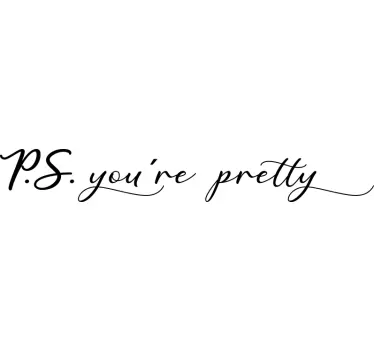 You are pretty motivational text mirror sticker - TenStickers