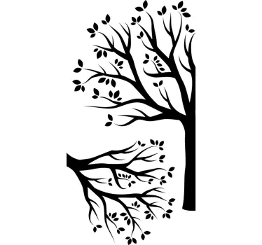 Corner tree wall sticker - TenStickers