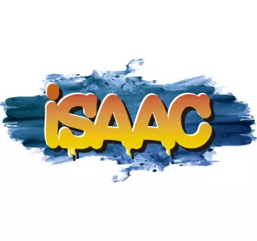 Graffiti Name watercolour urban wall sticker - TenStickers