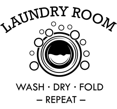 Laundry Room home text bathroom wall sticker - TenStickers