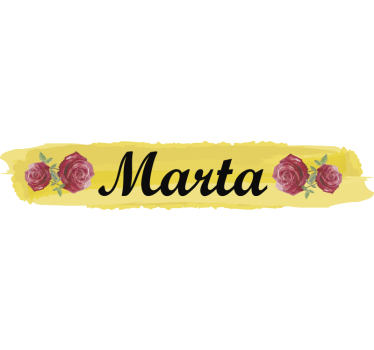 Customisable rose  flower bike name sticker - TenStickers