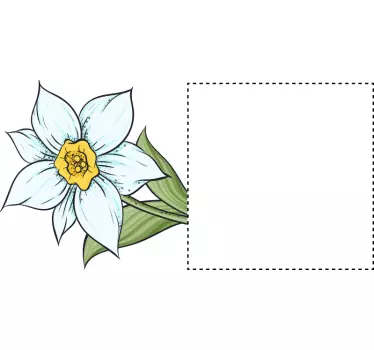 daffodil flower light switch sticker - TenStickers
