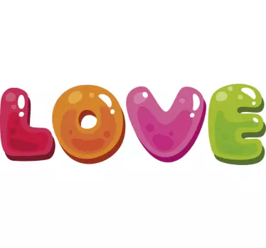 Love multicolor love wall sticker - TenStickers