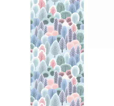 Colorful hedge tree wall sticker - TenStickers