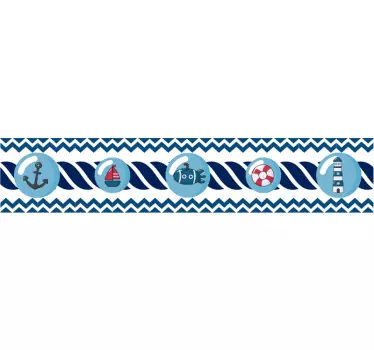 Sailor children's border sticker - TenStickers