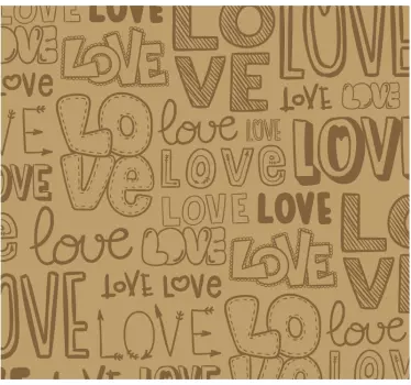 Love vintage text furniture sticker - TenStickers