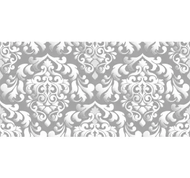 Vintage gray floral pattern  furniture decal - TenStickers