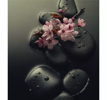 Zen ambient with stone bathroom decal - TenStickers