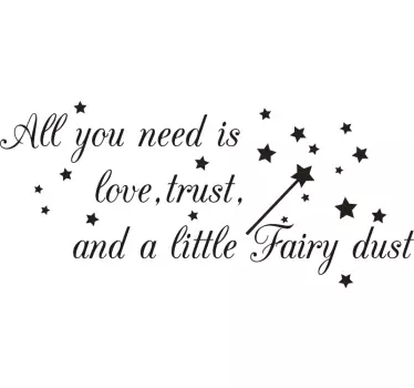 Love, trust and fairy dust fantasy decor - TenStickers