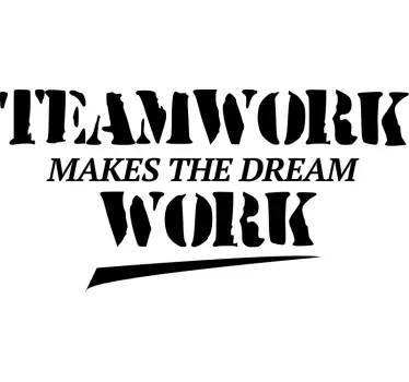 Makes the dream work text office wall sticker - TenStickers
