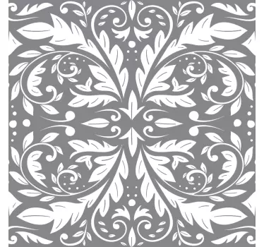 Gray ornament furniture sticker - TenStickers