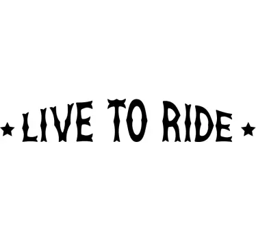 Live To Ride Motorcycle stickers - TenStickers