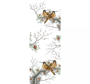 Birds and branches window sticker - TenStickers