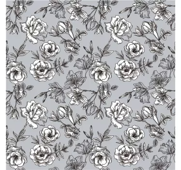 Translucid Flowers window sticker - TenStickers