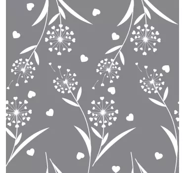 White Dandelions shower decal - TenStickers