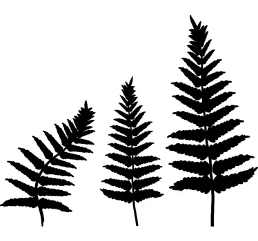 Fern botanical silhouette plant sticker - TenStickers