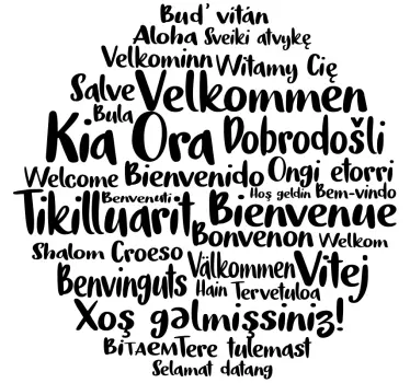 Kia ora welcome home text wall decal - TenStickers