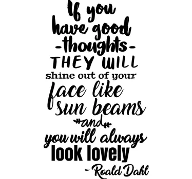 Roald Dahls Quote quote decal - TenStickers
