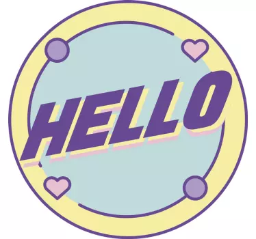 Memphis style sentence Hello wall decal - TenStickers