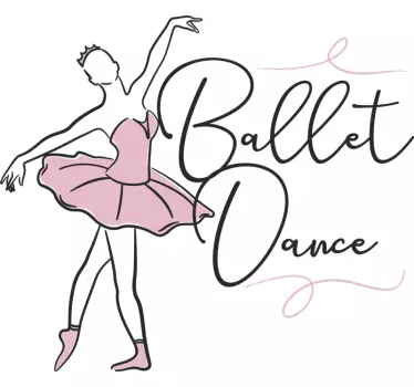 Silhouette of a ballet dancer  dance wall decal - TenStickers
