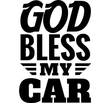 God bless my car  Decal - TenStickers