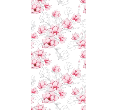 Magnolia flowers window decal - TenStickers