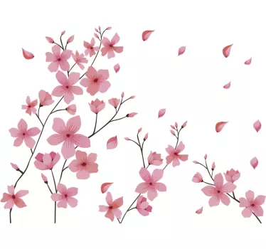 Blosson spring flower wall sticker for bedroom - TenStickers