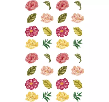 Floral leave set plant wall sticker - TenStickers