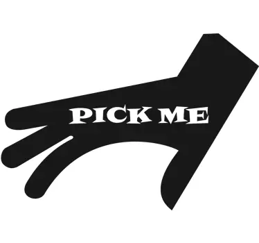 Hand Pick Me Decorative Sticker - TenStickers