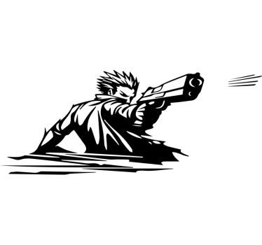 Gunman car  Car Decal - TenStickers